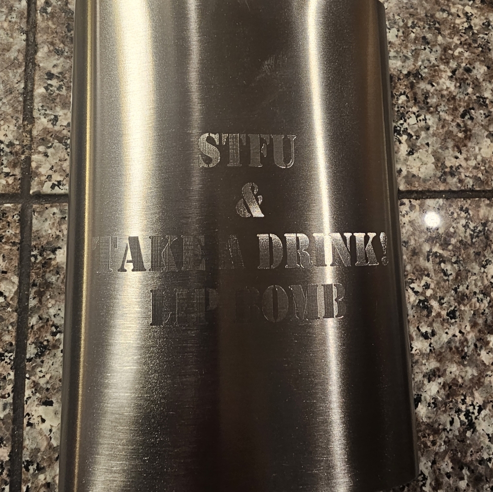 Lip Bomb Stainless steel "STFU and take a drink!" Flask
